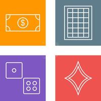 dollar bill and table of rates Icon vector