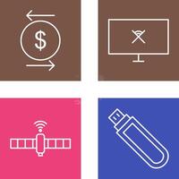 transaction and disconnected network Icon vector