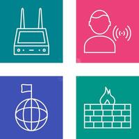 router and signal Icon vector