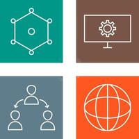 nodes and network setting Icon vector