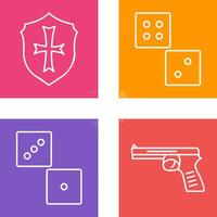 Dice and Shield Icon vector