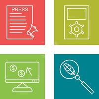 Press Releases and Management Icon vector