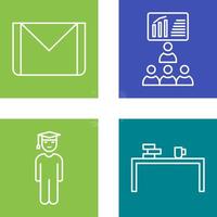 e mail and class Icon vector
