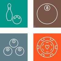 Bowling and Eight Ball Icon vector