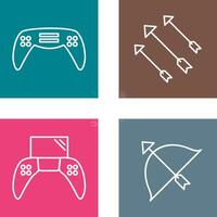 Gaming Console and Arrows Icon vector