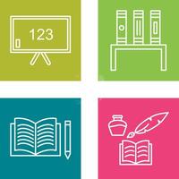 Classroom Board and Bookstand Icon vector