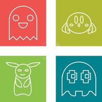 Game Character and VGame Charcter Icon vector