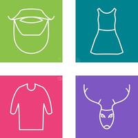 Beard and Moustache and Dress Icon vector