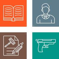 Book and Judge Icon vector