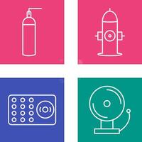 hydrant and oxygen tank Icon vector