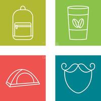 Backpack and Coffee Icon vector