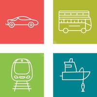 Sports Car and Double Icon vector