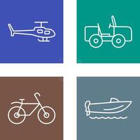 Helicopter and Safari Icon vector