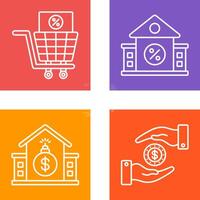 Shopping Tax and estate Icon vector