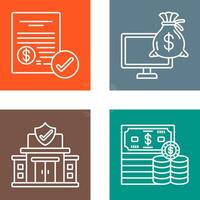 Paid and Online Loan Icon vector