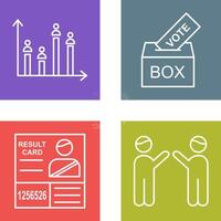 Giing Vote and Candidate and Graph Icon vector