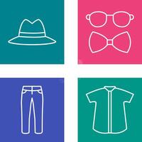 Hat and Hipster Style Icon vector