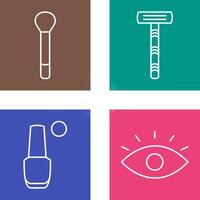 Brush and Razor Icon vector