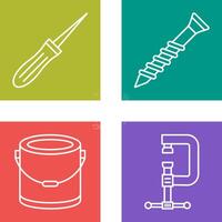 Awl and Screw Icon vector