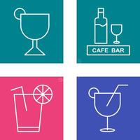 bebidas café y Jerez icono vector