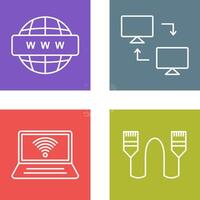 Sharing Systems and World Wide Icon vector