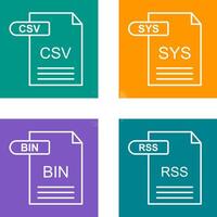 CSV and SYS Icon vector