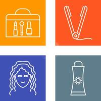 Cosmetics and Straightener Icon vector