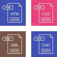 HTM and CSS Icon vector