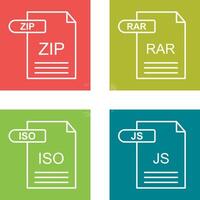 ZIP and RAR Icon vector