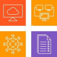 Cloud Systems and Connected Icon vector