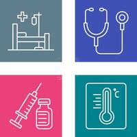 Stethoscope and Hospital Icon vector