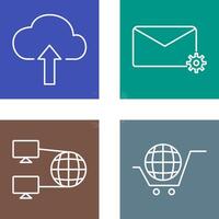 Upload to Cloud and Message Settings Icon vector