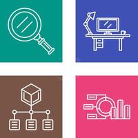 Search and Workspace Icon vector