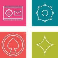 Blogging Service and Setting Icon vector