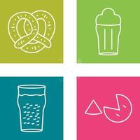 Pretzel and Pint of Beer Icon vector