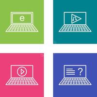 Internet and Play Music Icon vector