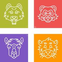 Bear and Ferret Icon vector