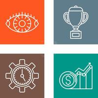Vision and trophy Icon vector