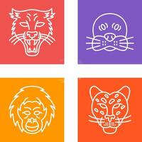 Puma and seal Icon vector