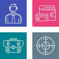 Customer Support and Wallet Icon vector