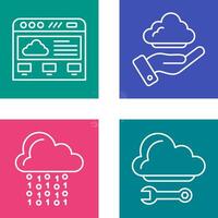 Cloud Comuting and Support Icon vector