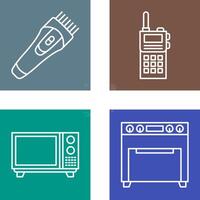 Trimmer and Communication Icon vector