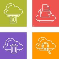 nube informática y nube icono vector