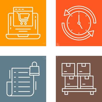 Add to Cart and Run time Icon vector