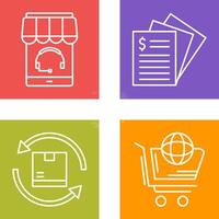 Support and Invoice Icon vector