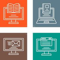 Monitor and Laptop Icon vector