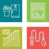 Shower and Dishwasher Icon vector