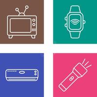 Television and Smart Watch Icon vector