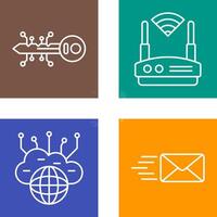 Key and WIFI Icon vector