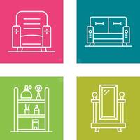 Armchair and Sofa Icon vector